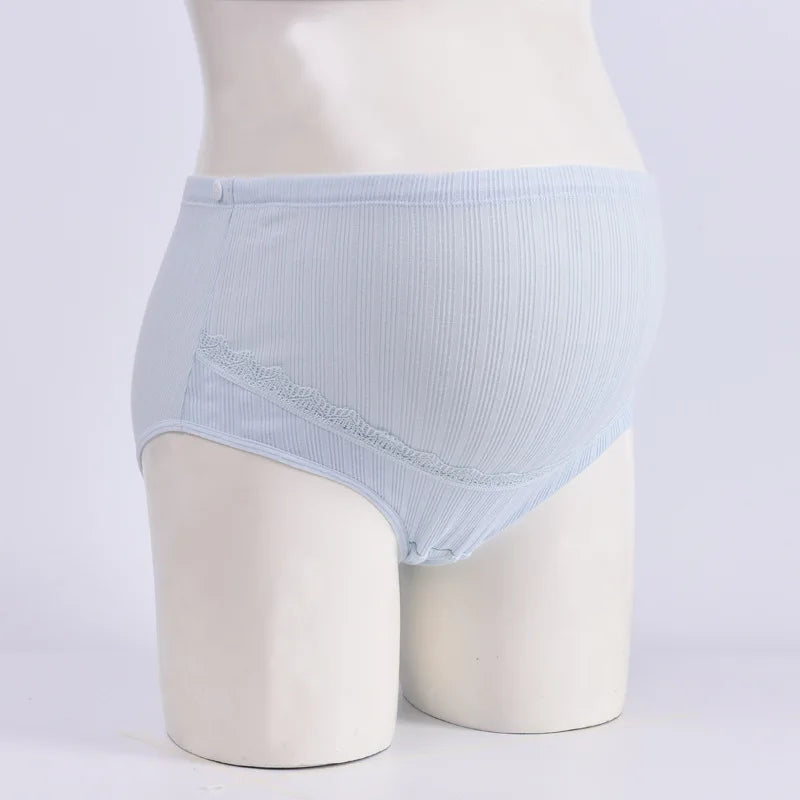 High Waist Maternity Panties | Soft Cotton Seamless Adjustable Belly Underwear for Pregnant Women | Plus Size