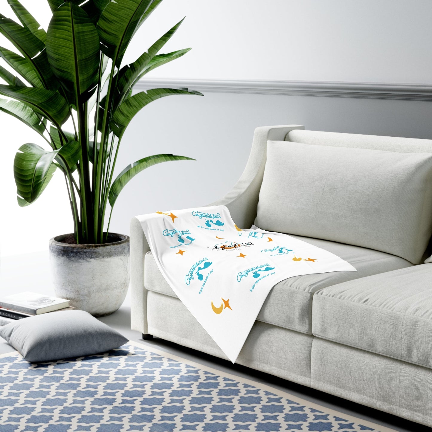 Congratulations New Baby Swaddle Blanket — 30×40" Jersey Wrap | Hospital Photo Prop & Newborn Gift - Babytopia32