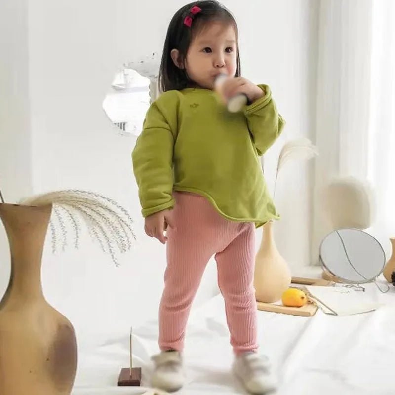 Girls Ribbed Leggings - Babytopia32