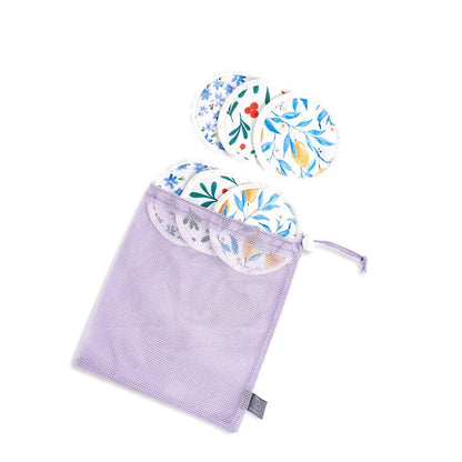 Elinfant Bamboo Nursing Pads 6-Pack | Washable, Waterproof Breast Pads with Laundry Bag