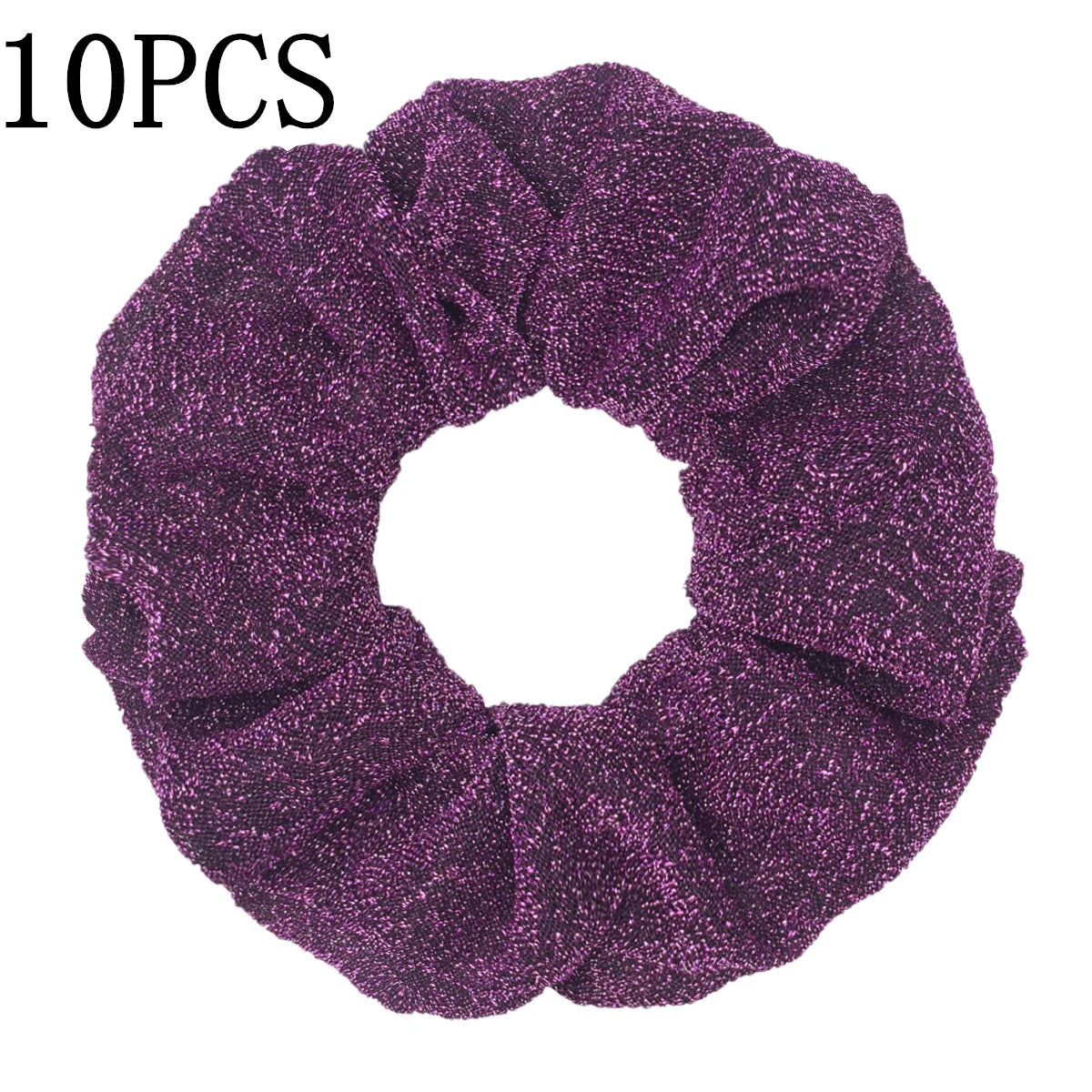 Sparkly Sequin Scrunchies for Women & Girls – 10-Pack Hair Ties