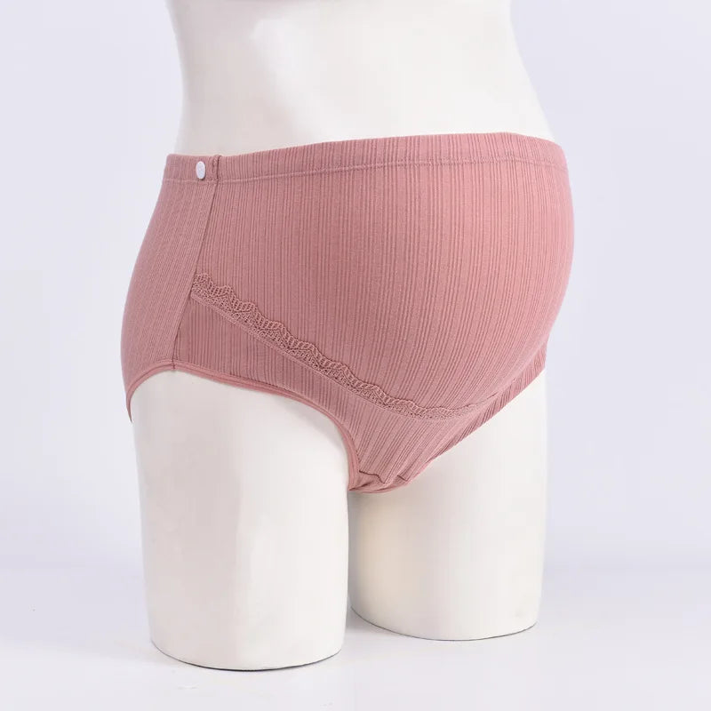 High Waist Maternity Panties | Soft Cotton Seamless Adjustable Belly Underwear for Pregnant Women | Plus Size