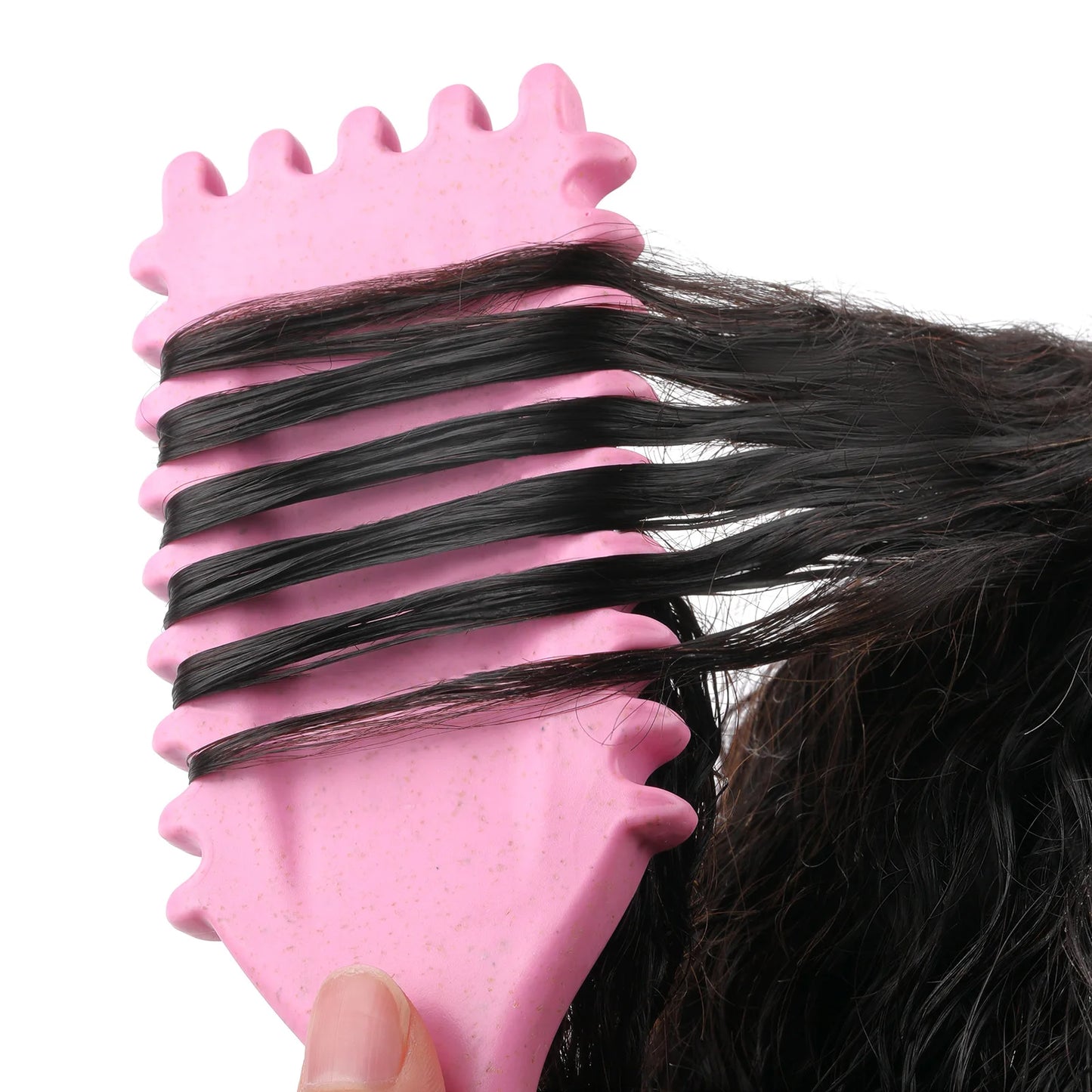 Curly Hair Styling Brush – Nylon Bristle Detangling & Volumizing Comb for All Hair Types