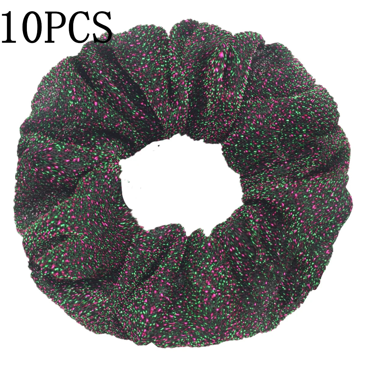 Sparkly Sequin Scrunchies for Women & Girls – 10-Pack Hair Ties