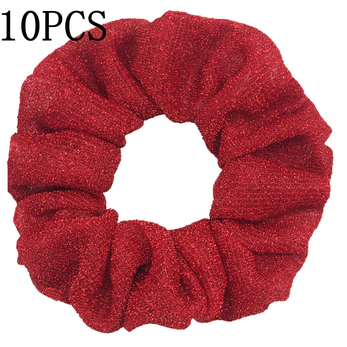Sparkly Sequin Scrunchies for Women & Girls – 10-Pack Hair Ties