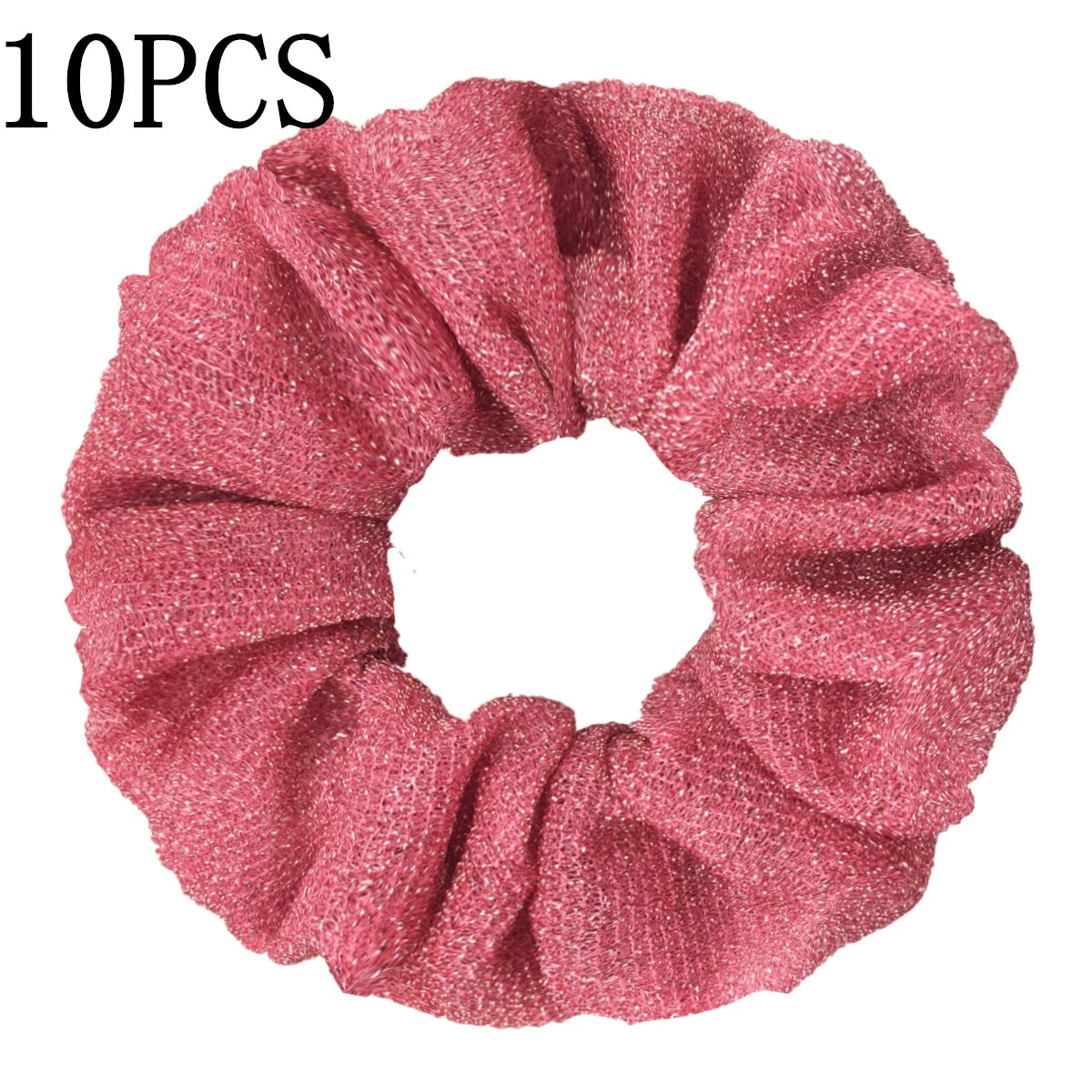 Sparkly Sequin Scrunchies for Women & Girls – 10-Pack Hair Ties
