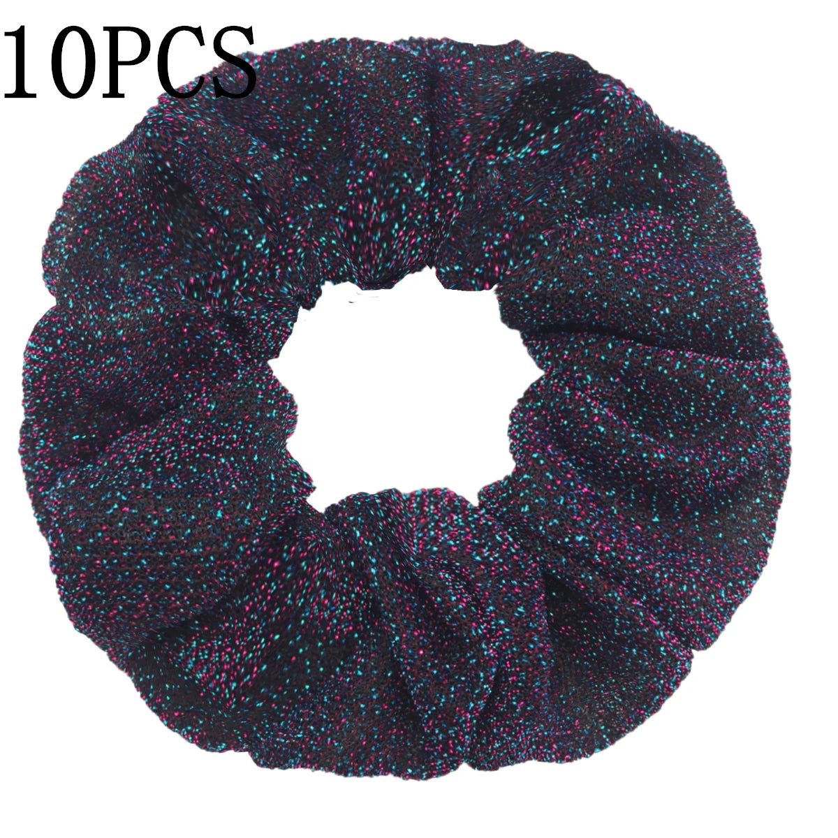 Sparkly Sequin Scrunchies for Women & Girls – 10-Pack Hair Ties