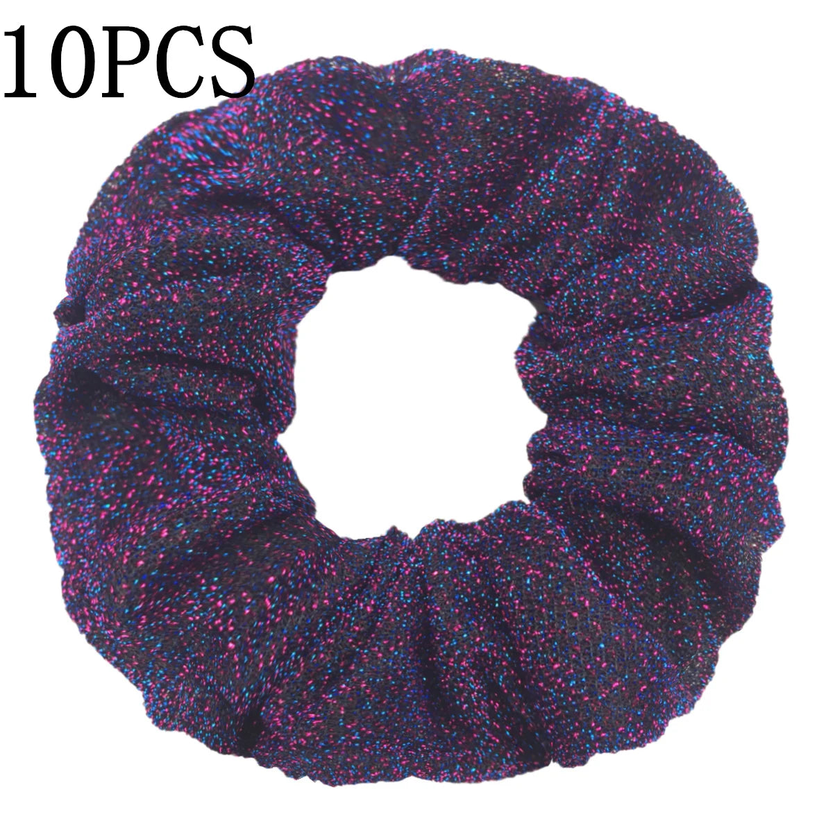 Sparkly Sequin Scrunchies for Women & Girls – 10-Pack Hair Ties