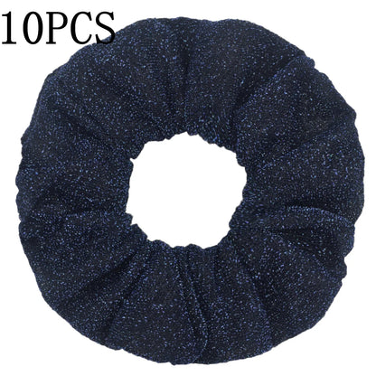 Sparkly Sequin Scrunchies for Women & Girls – 10-Pack Hair Ties