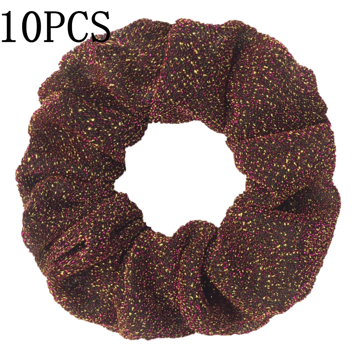Sparkly Sequin Scrunchies for Women & Girls – 10-Pack Hair Ties