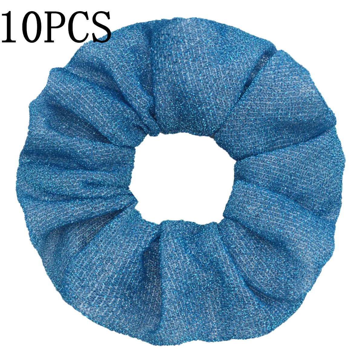 Sparkly Sequin Scrunchies for Women & Girls – 10-Pack Hair Ties