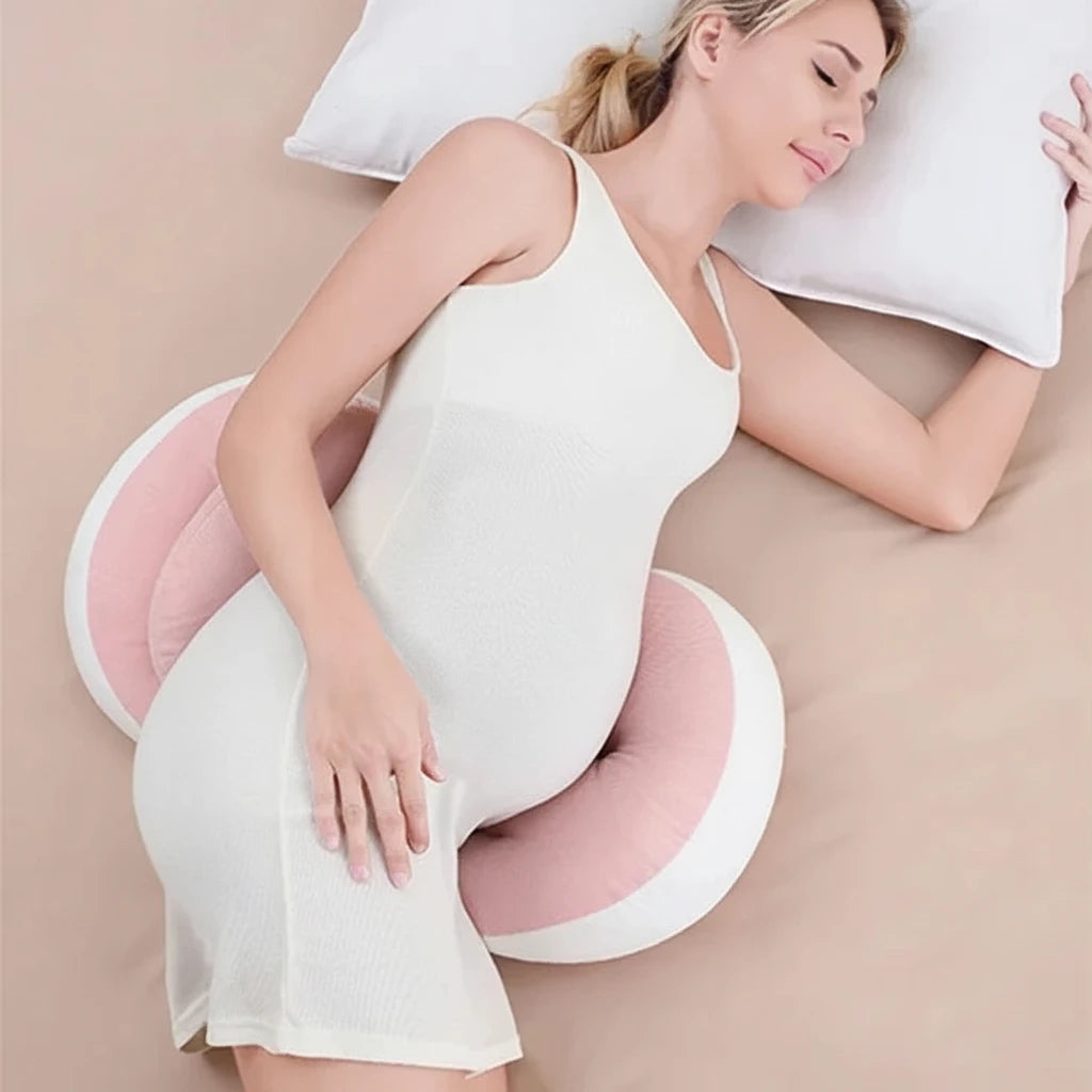 Pregnancy Pillow with Free Auxiliary Pillow – Cotton Waist & Body Support for Pregnant Women