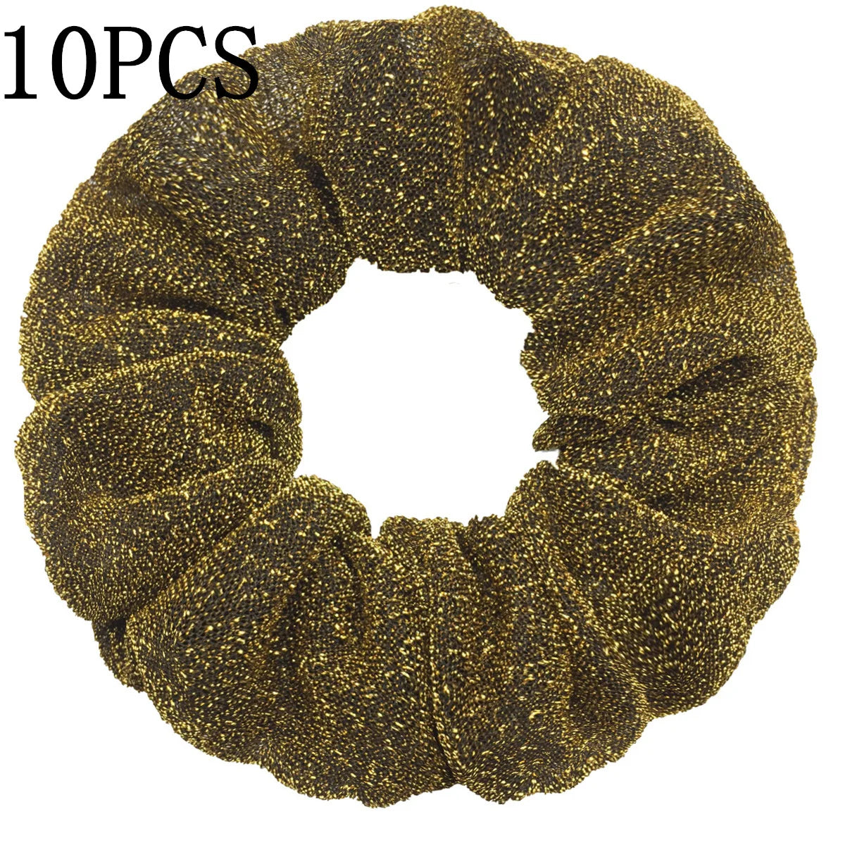 Sparkly Sequin Scrunchies for Women & Girls – 10-Pack Hair Ties