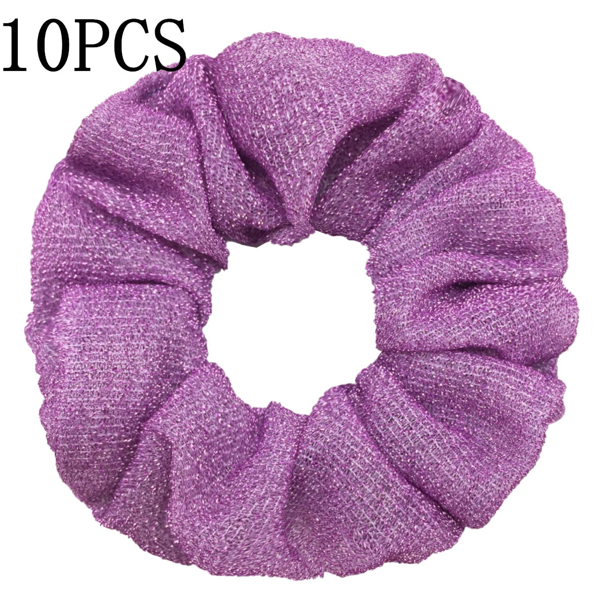 Sparkly Sequin Scrunchies for Women & Girls – 10-Pack Hair Ties