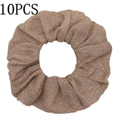 Sparkly Sequin Scrunchies for Women & Girls – 10-Pack Hair Ties