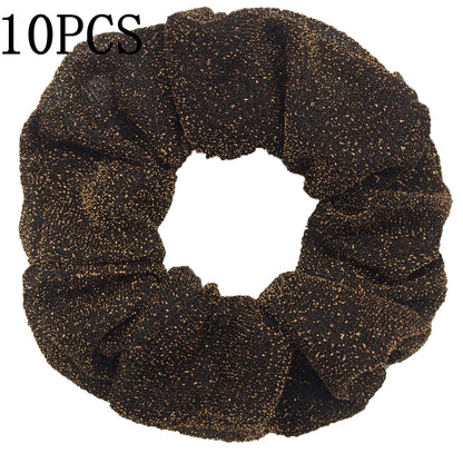 Sparkly Sequin Scrunchies for Women & Girls – 10-Pack Hair Ties