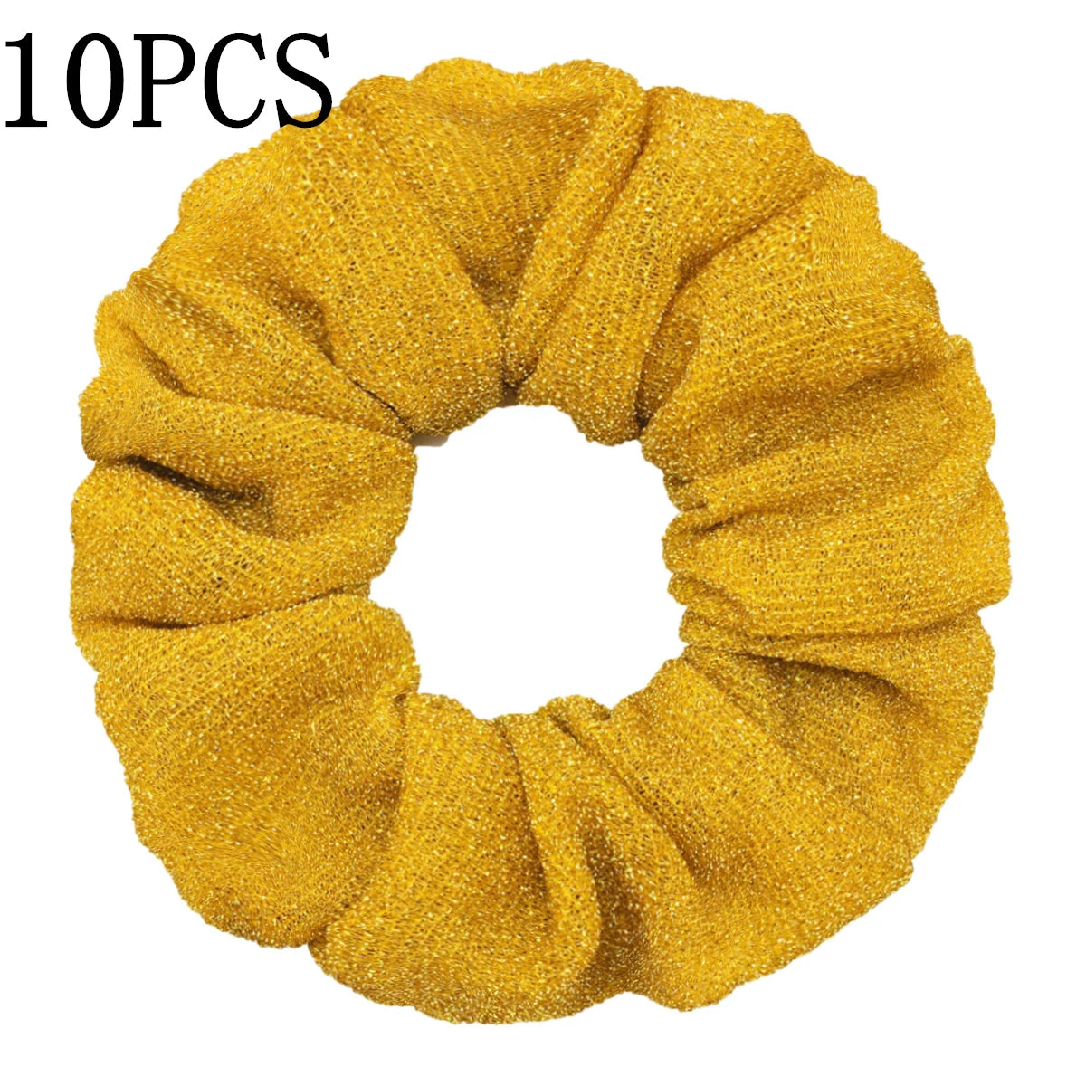 Sparkly Sequin Scrunchies for Women & Girls – 10-Pack Hair Ties