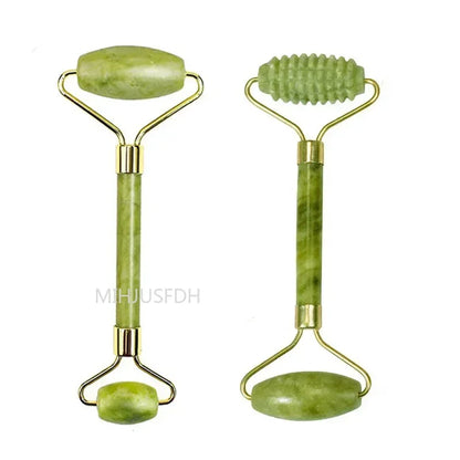 Natural Jade Roller & Gua Sha Massager – Face, Neck & Body Stone Massage Tool