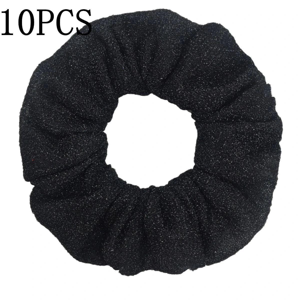 Sparkly Sequin Scrunchies for Women & Girls – 10-Pack Hair Ties