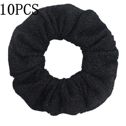 Sparkly Sequin Scrunchies for Women & Girls – 10-Pack Hair Ties
