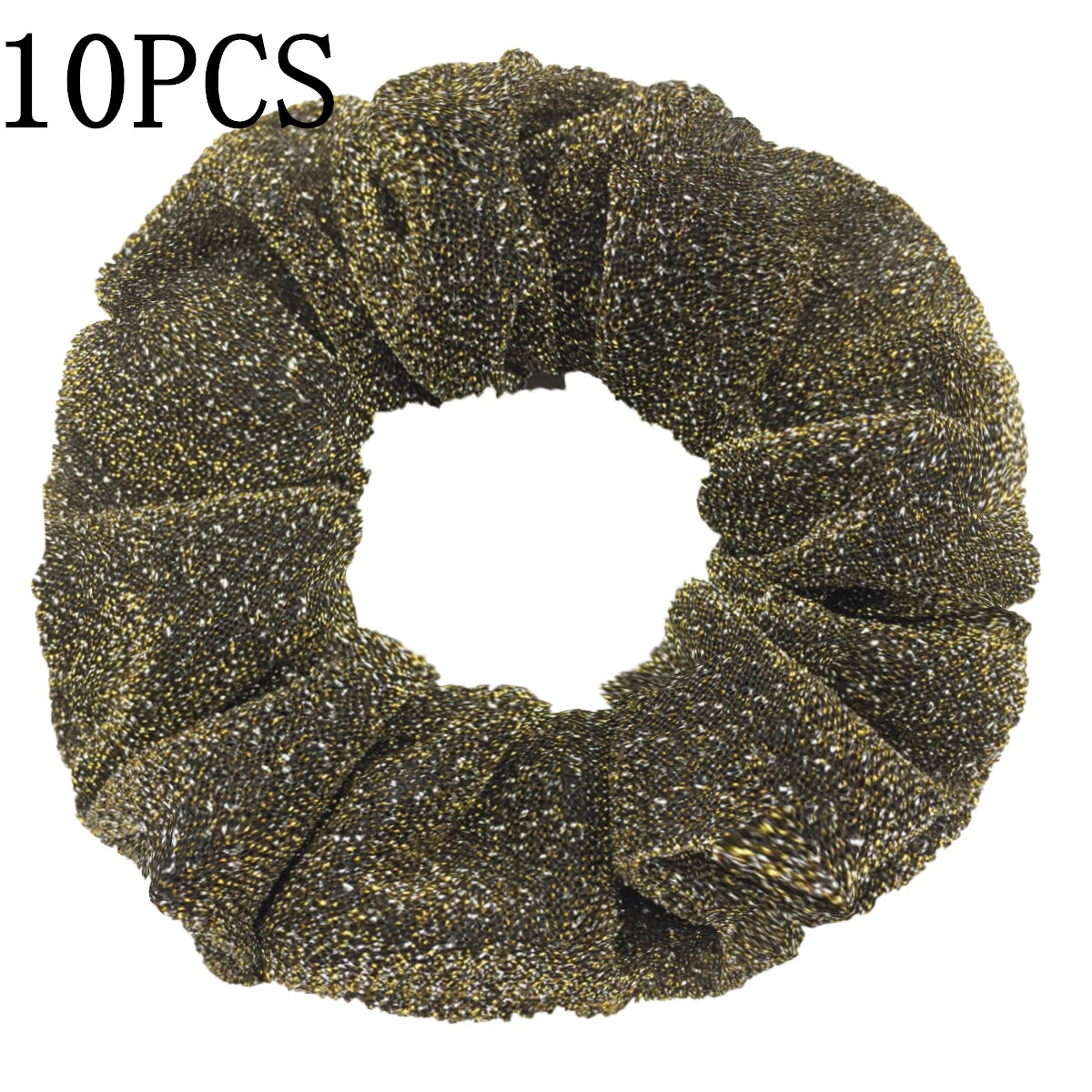 Sparkly Sequin Scrunchies for Women & Girls – 10-Pack Hair Ties