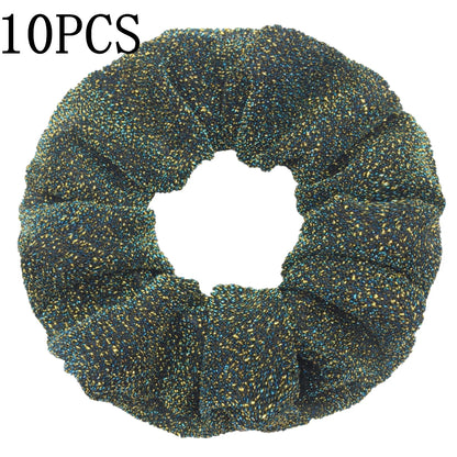 Sparkly Sequin Scrunchies for Women & Girls – 10-Pack Hair Ties
