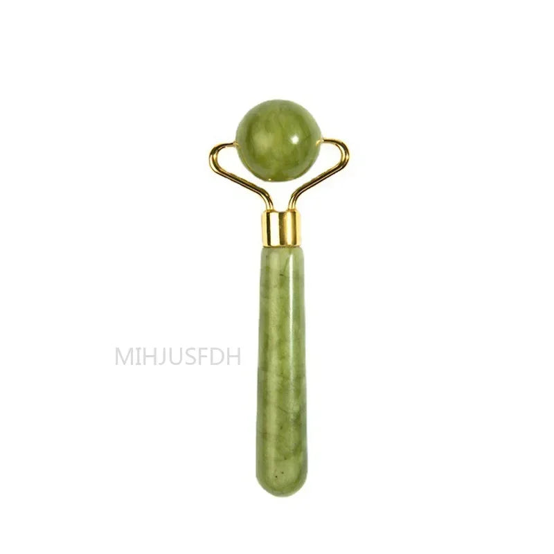 Natural Jade Roller & Gua Sha Massager – Face, Neck & Body Stone Massage Tool