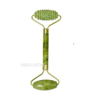 Natural Jade Roller & Gua Sha Massager – Face, Neck & Body Stone Massage Tool