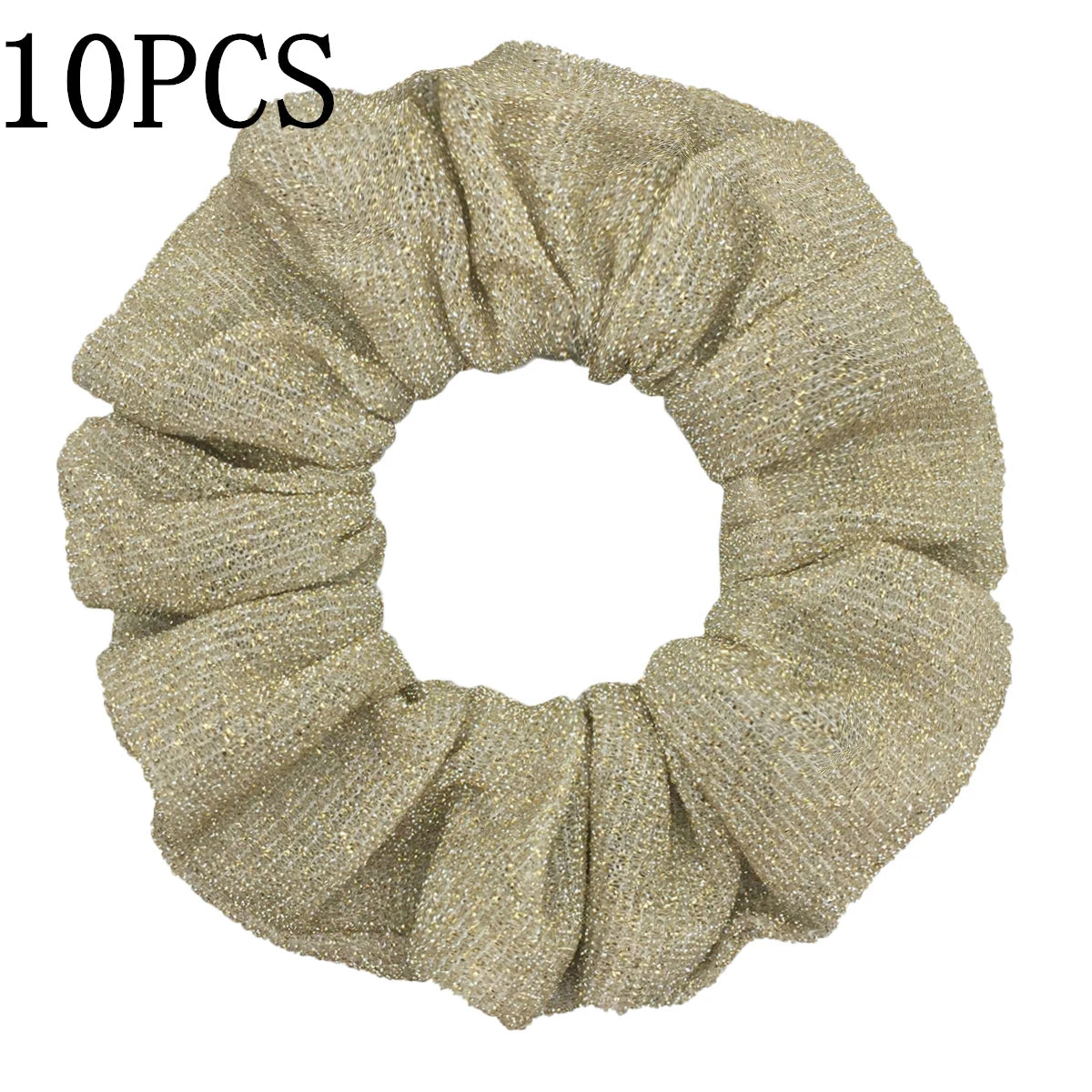 Sparkly Sequin Scrunchies for Women & Girls – 10-Pack Hair Ties