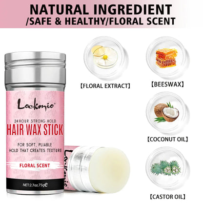 Lockmio Hair Wax Stick for Women – Anti-Frizz Pomade for Flyaways, Edges & Wig Styling