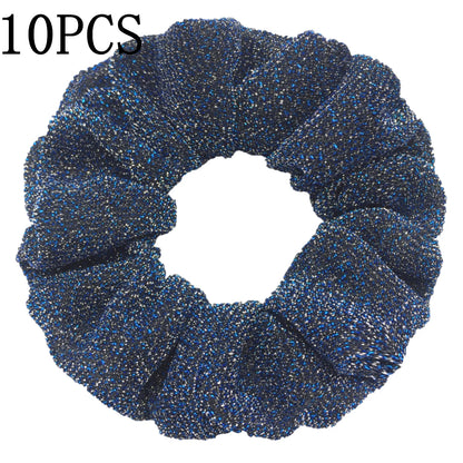 Sparkly Sequin Scrunchies for Women & Girls – 10-Pack Hair Ties