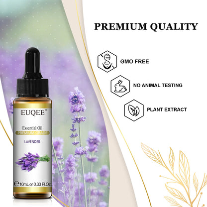 EUQEE Pure Natural Essential Oil | 10ml Single Scent | Aromatherapy Grade