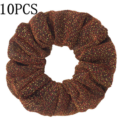 Sparkly Sequin Scrunchies for Women & Girls – 10-Pack Hair Ties