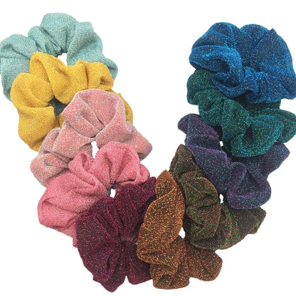 Sparkly Sequin Scrunchies for Women & Girls – 10-Pack Hair Ties