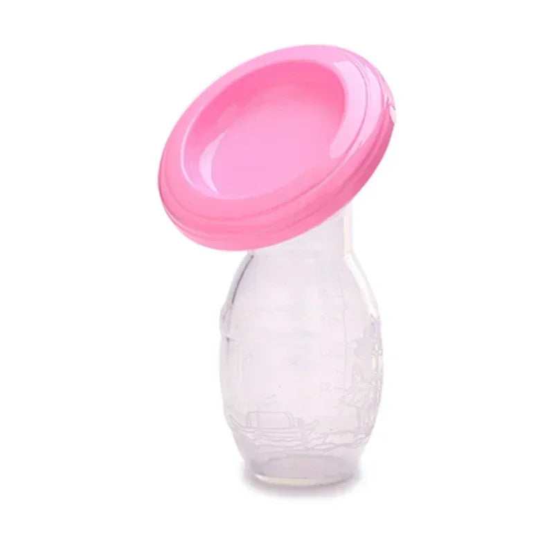Silicone Manual Breast Pump — BPA Free Milk Collector for Breastfeeding Moms