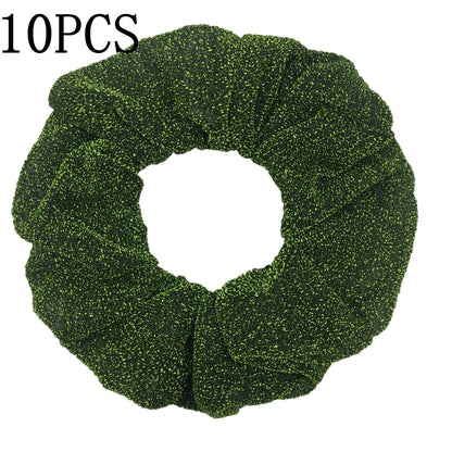 Sparkly Sequin Scrunchies for Women & Girls – 10-Pack Hair Ties
