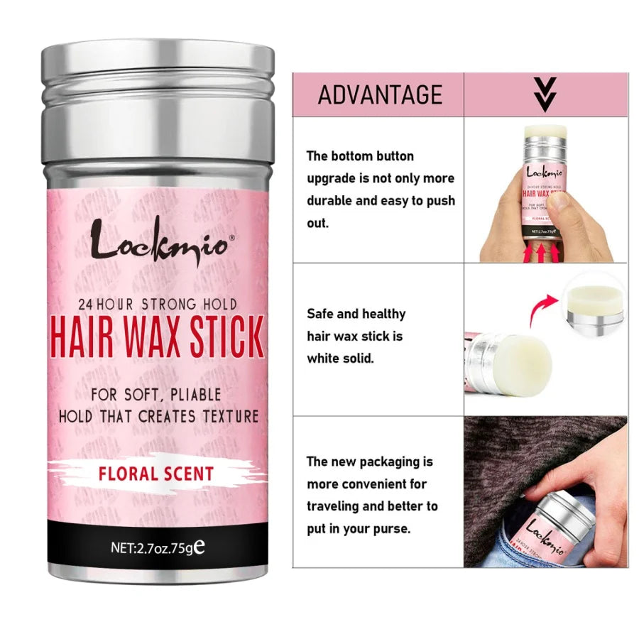 Lockmio Hair Wax Stick for Women – Anti-Frizz Pomade for Flyaways, Edges & Wig Styling