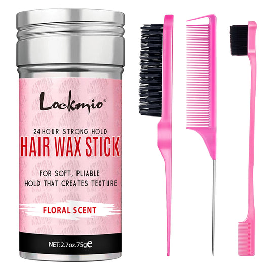 Lockmio Hair Wax Stick for Women – Anti-Frizz Pomade for Flyaways, Edges & Wig Styling