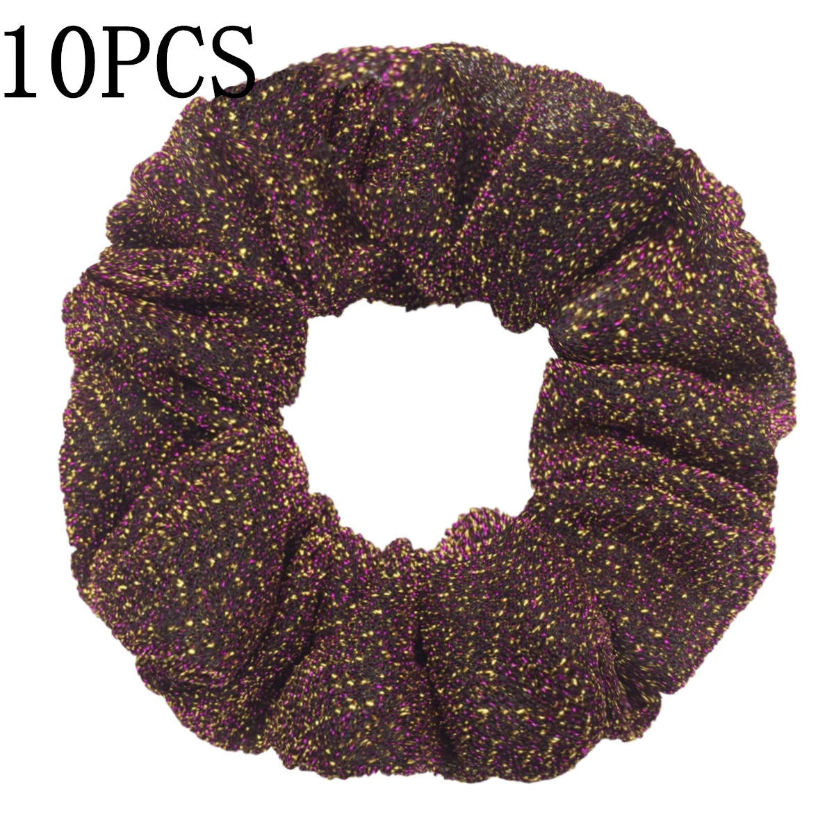Sparkly Sequin Scrunchies for Women & Girls – 10-Pack Hair Ties