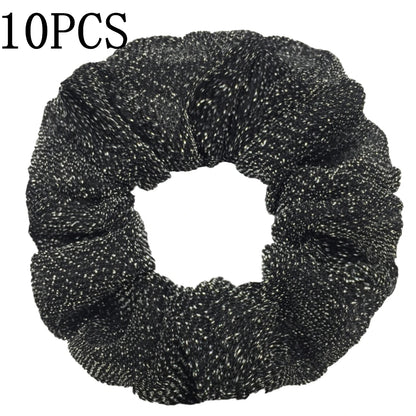 Sparkly Sequin Scrunchies for Women & Girls – 10-Pack Hair Ties