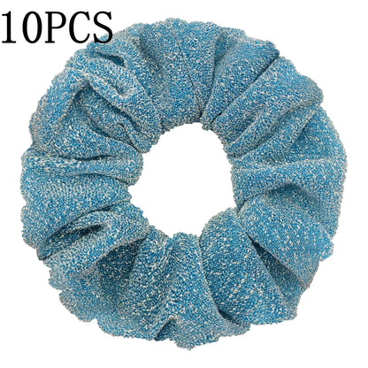 Sparkly Sequin Scrunchies for Women & Girls – 10-Pack Hair Ties