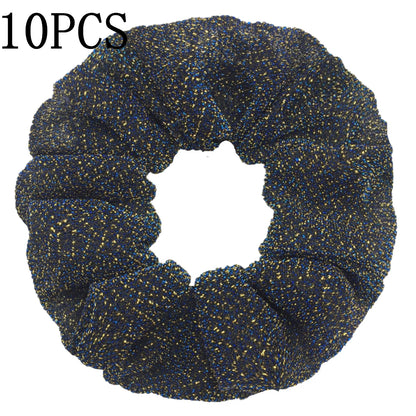 Sparkly Sequin Scrunchies for Women & Girls – 10-Pack Hair Ties