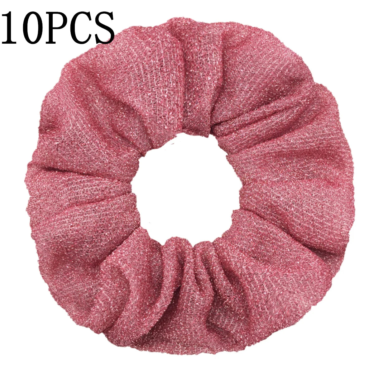 Sparkly Sequin Scrunchies for Women & Girls – 10-Pack Hair Ties