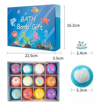 Kids Bath Bombs Set with Hidden Toys | Safe Bubble Bath for Sensory Play