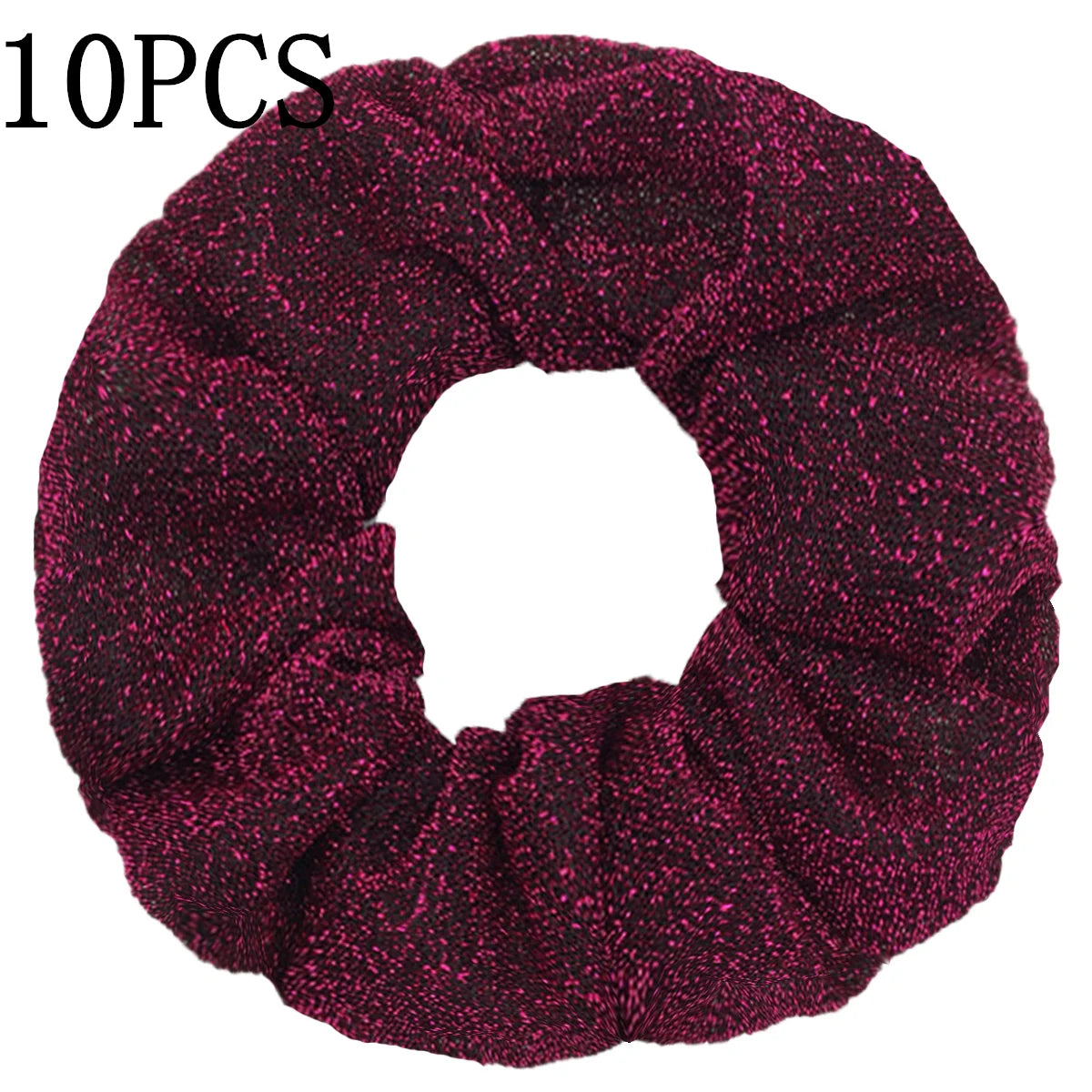 Sparkly Sequin Scrunchies for Women & Girls – 10-Pack Hair Ties