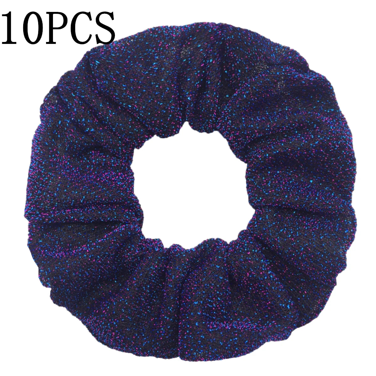 Sparkly Sequin Scrunchies for Women & Girls – 10-Pack Hair Ties