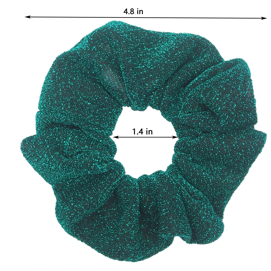 Sparkly Sequin Scrunchies for Women & Girls – 10-Pack Hair Ties