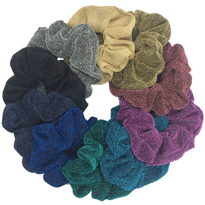 Sparkly Sequin Scrunchies for Women & Girls – 10-Pack Hair Ties