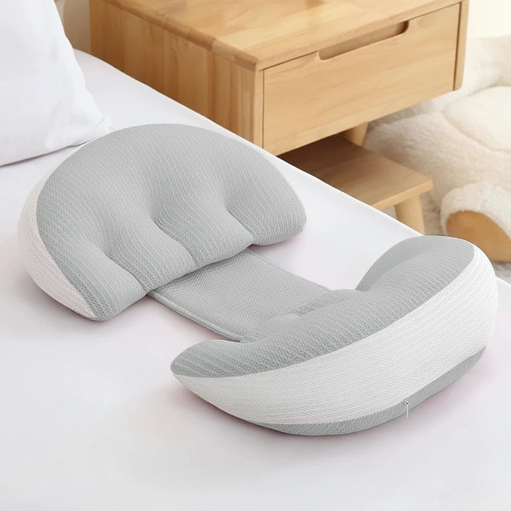 Pregnancy Pillow with Free Auxiliary Pillow – Cotton Waist & Body Support for Pregnant Women