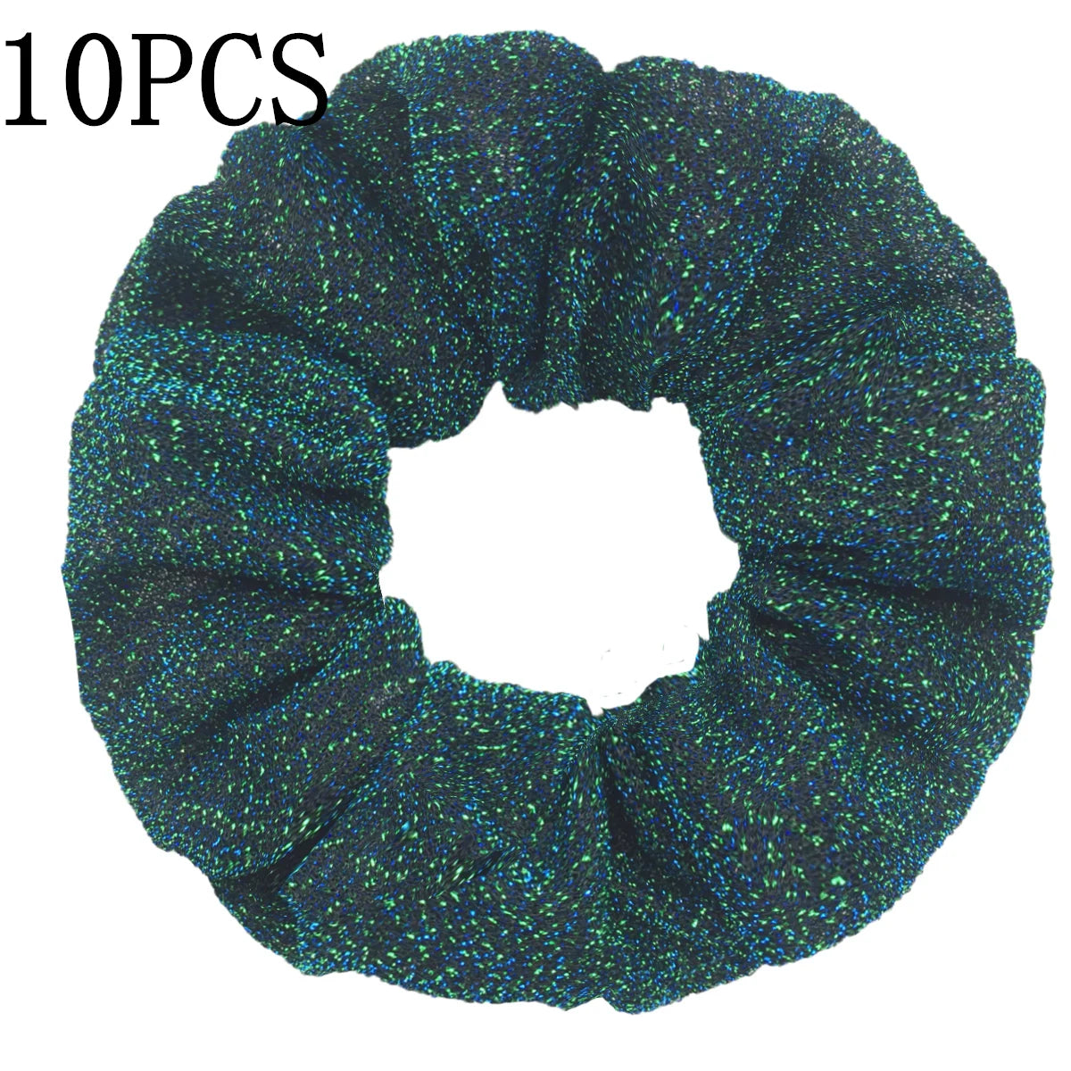 Sparkly Sequin Scrunchies for Women & Girls – 10-Pack Hair Ties